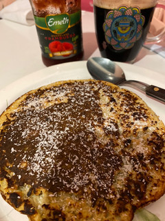 Una foto de Pancake de banana y avena fit