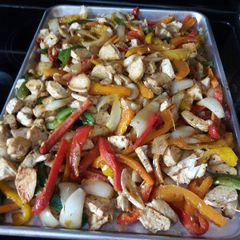 A picture of Chicken fajitas.