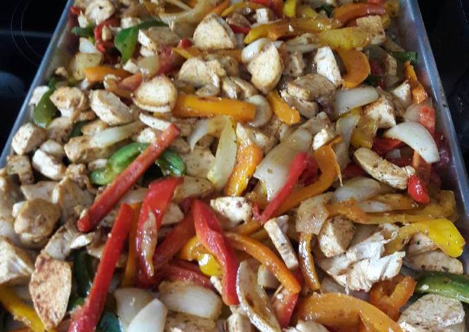 Simple Way to Prepare Traditional Chicken fajitas for Vegetarian Recipe