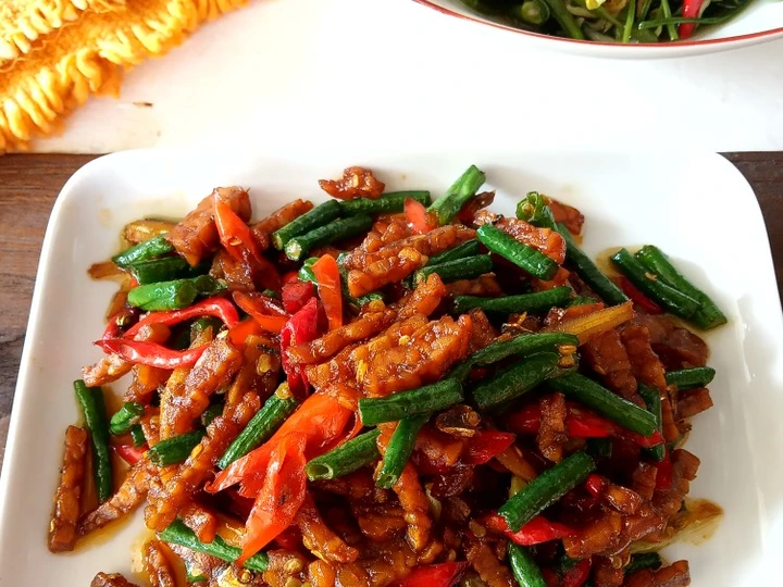 Langkah Gampang Membuat Resep Tumis tempe kacang panjang yang Enak Banget Anti Ribet, Lezat