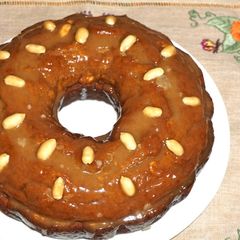 A picture of Peanut butter bundt cake.