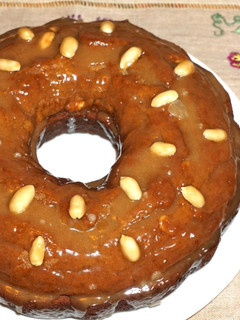 A picture of Peanut butter bundt cake.
