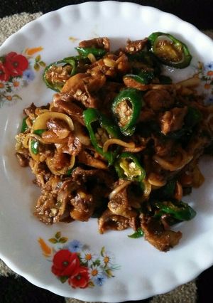 Foto resep Ayam suwir cabai hijau