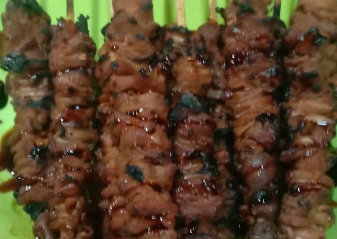 Anti Ribet, Buat Sate usus bumbu kecap pedas yummy Kekinian