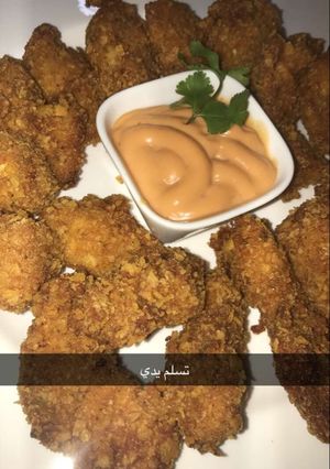 صورة لوصفة اصابع الدجاج بالدوريتوس