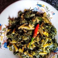 A picture of Sajna(Moringa) Saag.