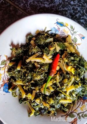 A picture of Sajna(Moringa) Saag.