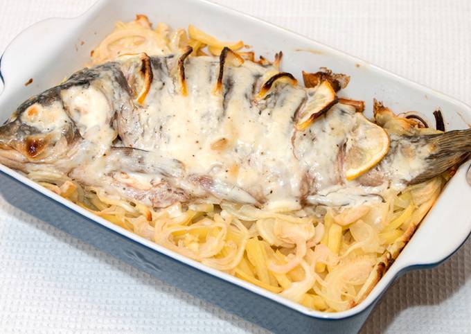 Рыба Карп фаршированный грецкими орехами простой рецепт пошаговый