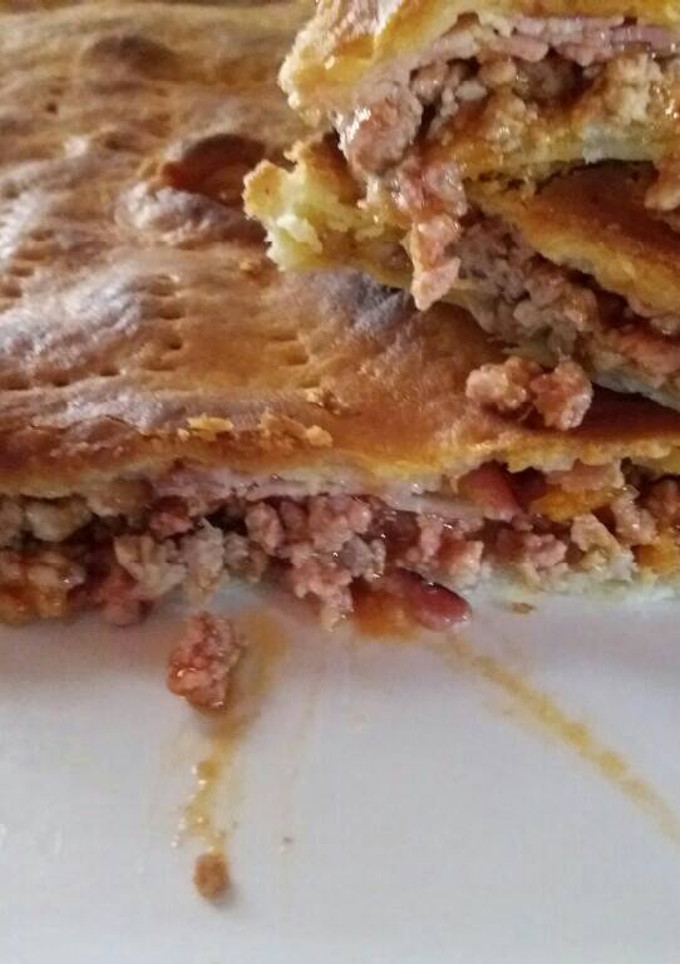 Una foto de Empanada rápida de carne picada y beicon