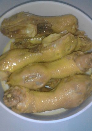 Foto resep Pala ayam ungkep bumbu kuning