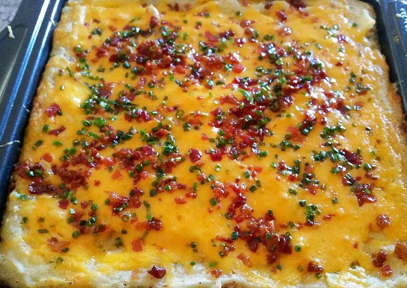 Double baked potato casserole
