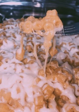 صورة لوصفة معكرونه البطاطا والحليب🥛