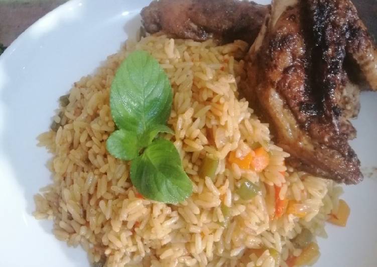 Recipe of Homemade Fried Rice with Grilled chicken