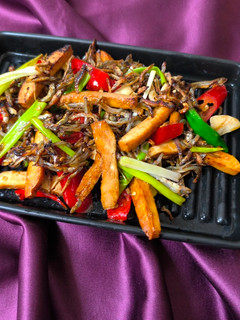 小魚乾炒豆乾 的食譜成品照片