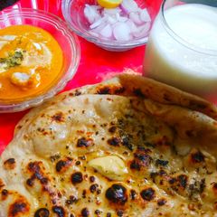 A picture of Indian bread(Naan).