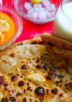 A picture of Indian bread(Naan).