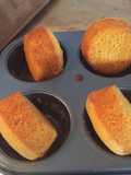 Cornbread with kimchi and cheddar