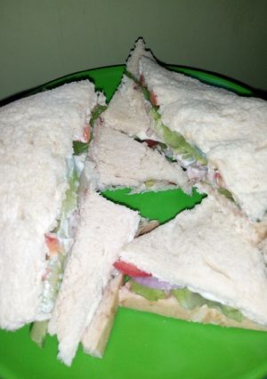 A picture of Nigerian sandwich.