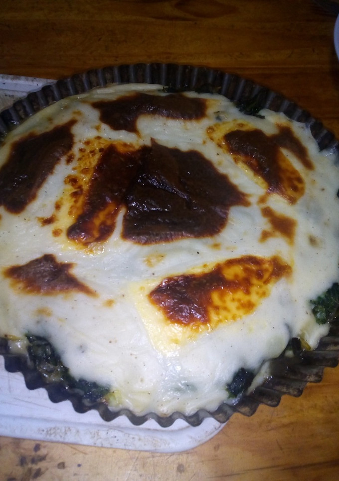 Una foto de Espinacas gratinadas con salsa blanca