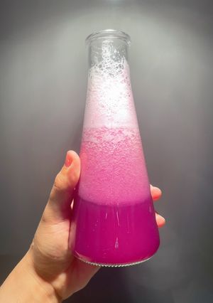 Hình của món Nước ép bắp cải tím mix ổi ngon tuyệt.