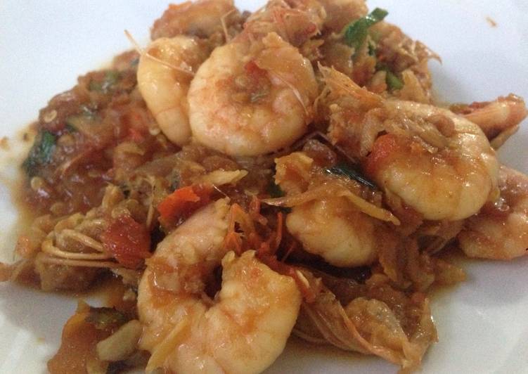 Resep Udang pedas gurih Anti Gagal