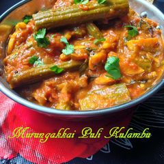 A picture of Murungakkai Puli Kulambu | Drumstick Tamarind Curry.