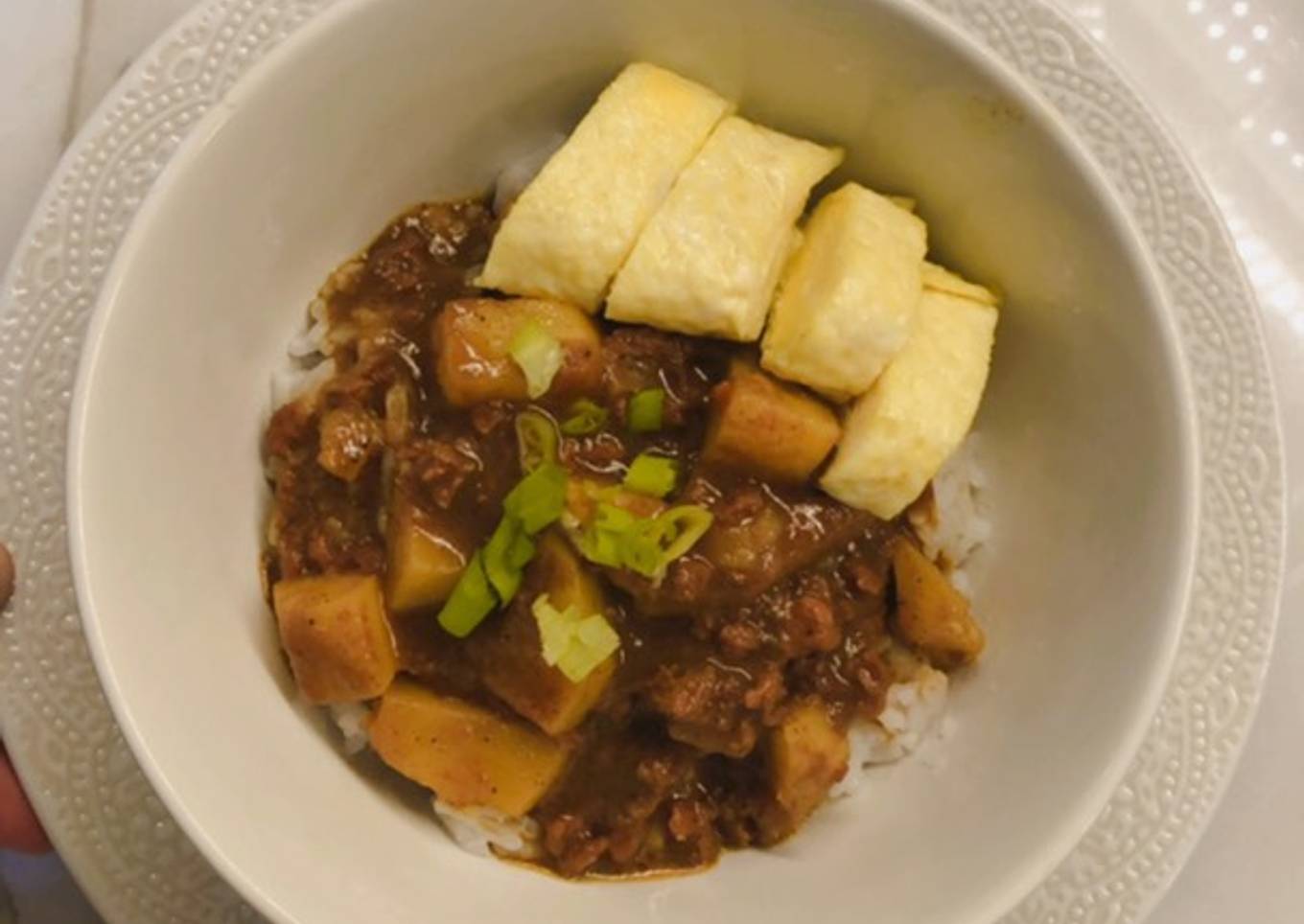 Japanese beef curry with tamago