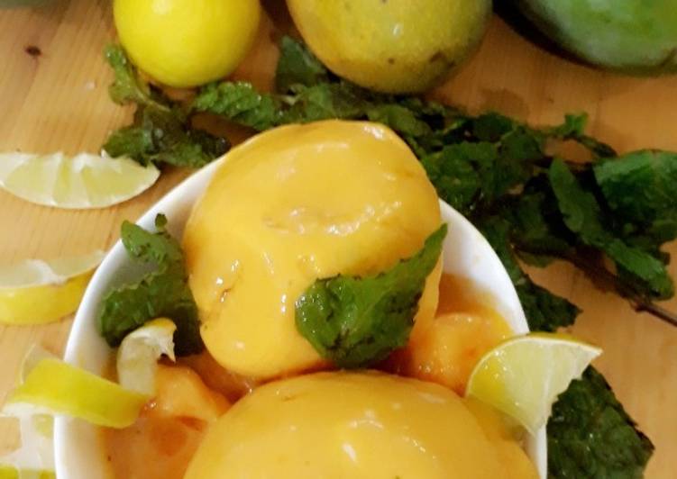 Recipe of MANGO SORBET in 33 Minutes for Family