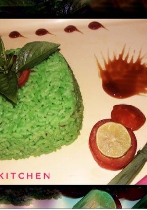 A picture of Pesto Rice with Basil Lemon Flavour.