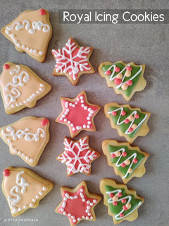 Foto resep Christmas Royal Icing Cookies (tanpa telur)