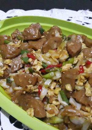 Foto resep Tumis Bakso telur Orak Arik