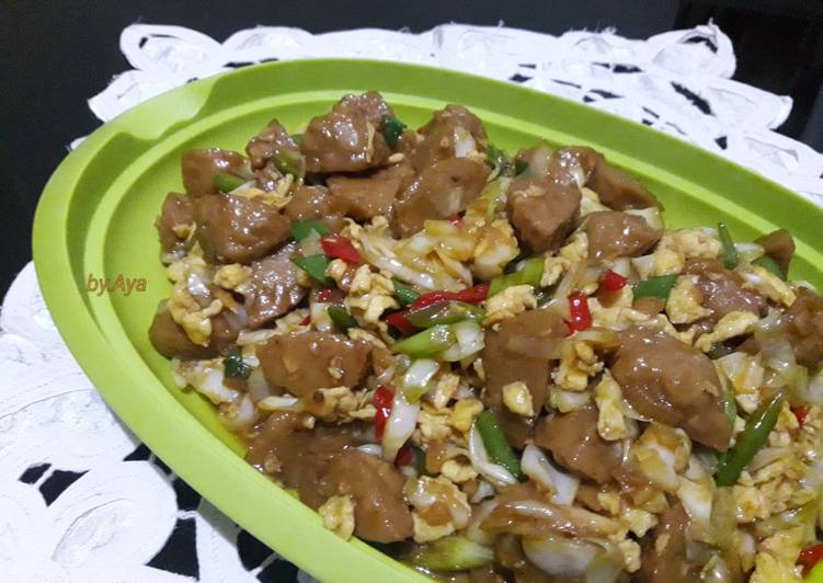 Tumis Bakso telur Orak Arik