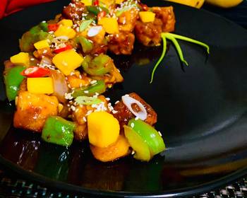 Unique Recipe Mango Infused Chilli Paneer Very Delicious