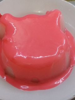 Foto resep Puding Jelly Kelapa Pink Vla