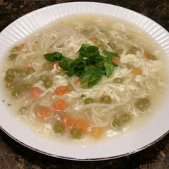 A picture of Brad's egg drop soup.