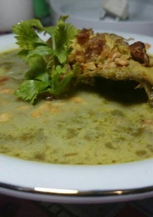Foto resep Bobor daun singkong mix ayam panggang presto