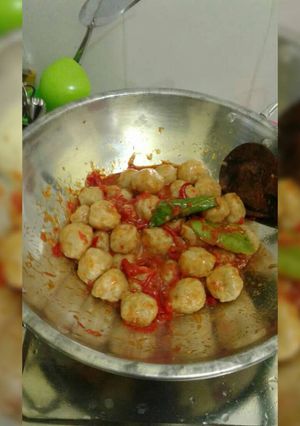 Foto resep Bakso pedas