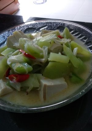 Foto resep Labu siam dan tahu kuah putih