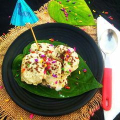 A picture of Paan Masala ice-cream.