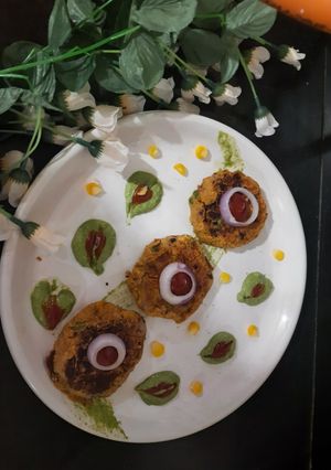 A picture of Chickpea kabab.