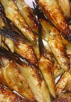Hình của món Vi cá hồi nướng.