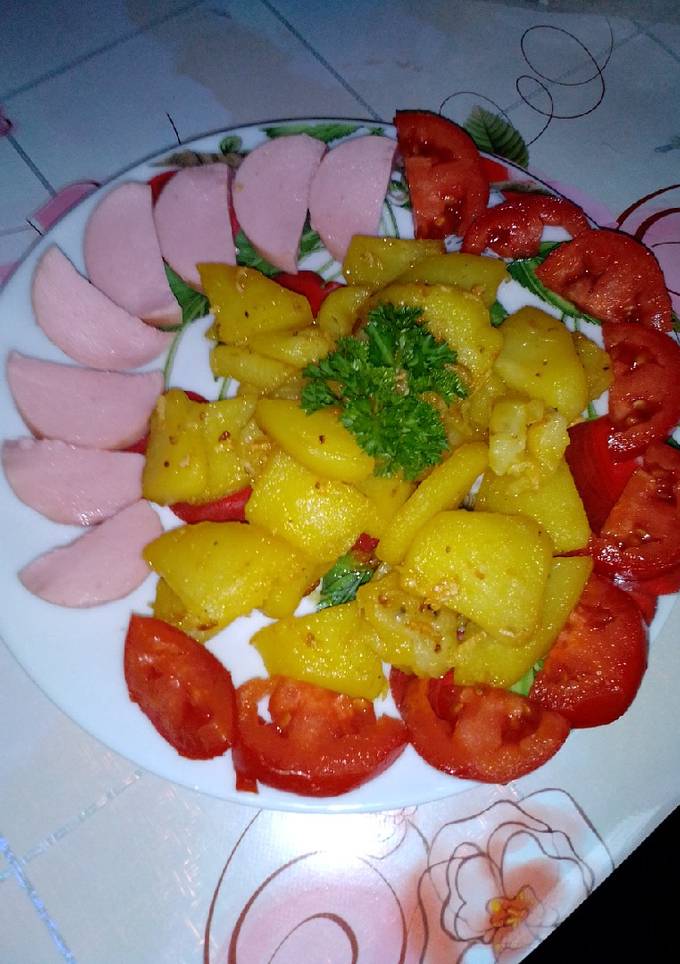 Смажена картопля з часником