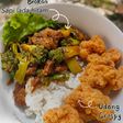 Rice bowl (Brokoli Sapi Lada Hitam dan Udang Crispy)