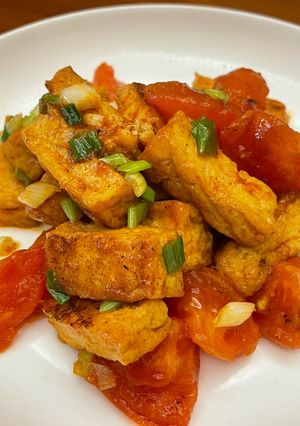番茄燒豆腐 的食譜成品照片