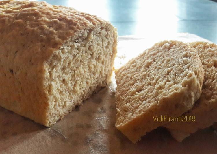 Roti Tawar Oatmeal Simpel Tanpa Telur