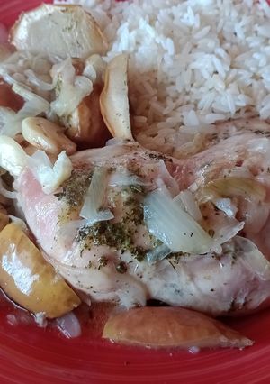 Una foto de Pollo a la manzana 🍎❤️