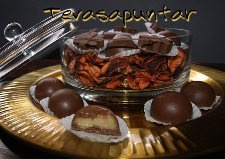 Bombones rellenos de crema quinder