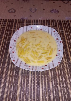 Tejfölös zöldbabfőzelék recept fotója