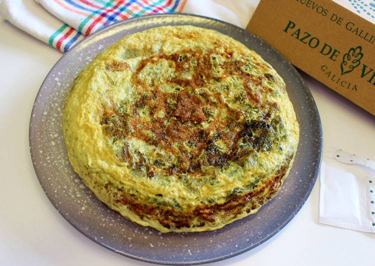 Omelette de claras y acelga roja