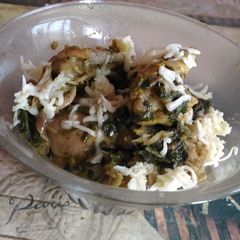 A picture of Spinach murgh kabab.
